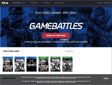 Tablet Screenshot of gamebattles.majorleaguegaming.com